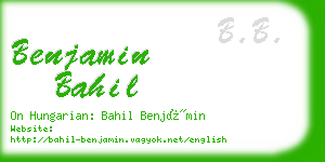 benjamin bahil business card